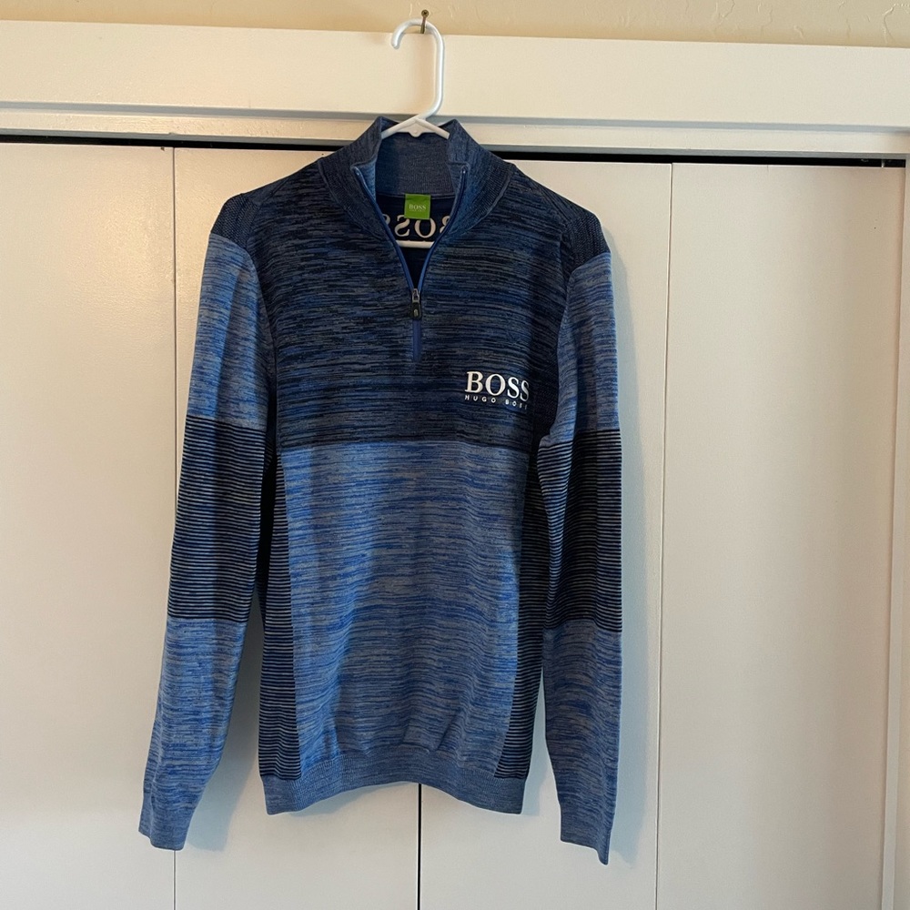 Hugo Boss tour issue green label zip up sweater size medium